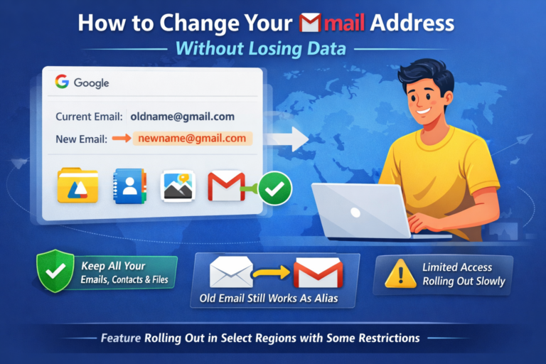 Here’s How to Change Your Gmail Address Without Losing Data